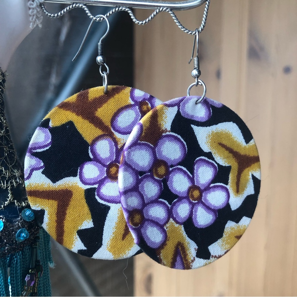 Fabric earrings